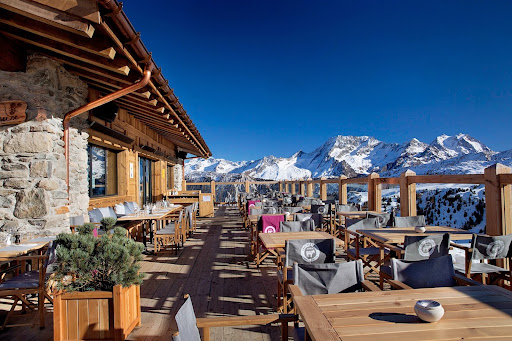 Mountain restaurant in Courchevel