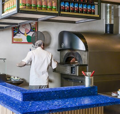 Our pizza is a sourdough approach to the Neapolitan tradition. This slow dough approach means the space in our little shop is largely taken up by fermenting dough…at least 3 days worth