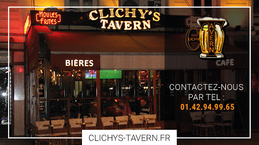 Brasserie Paris 18 le Clichy's Tavern : profitez d’un moment de détente autour d’un bon verre et de plats faits-maison.