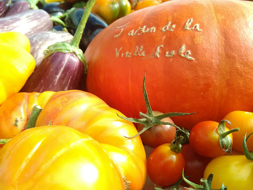 Production et vente de légumes fruits et aromatiques biologiques. Vente direct au jardin et livraison de paniers bio à domicile sur le lieu de travail Cherbourg CUC manche cotentin les pieux tourlaville . Jardin de la vieille école 50470 Tollevast.