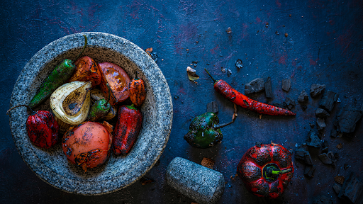 cuisine mexicaine traditionnelle - Chicahualco Mesa mexicana por Mercedes Ahumada